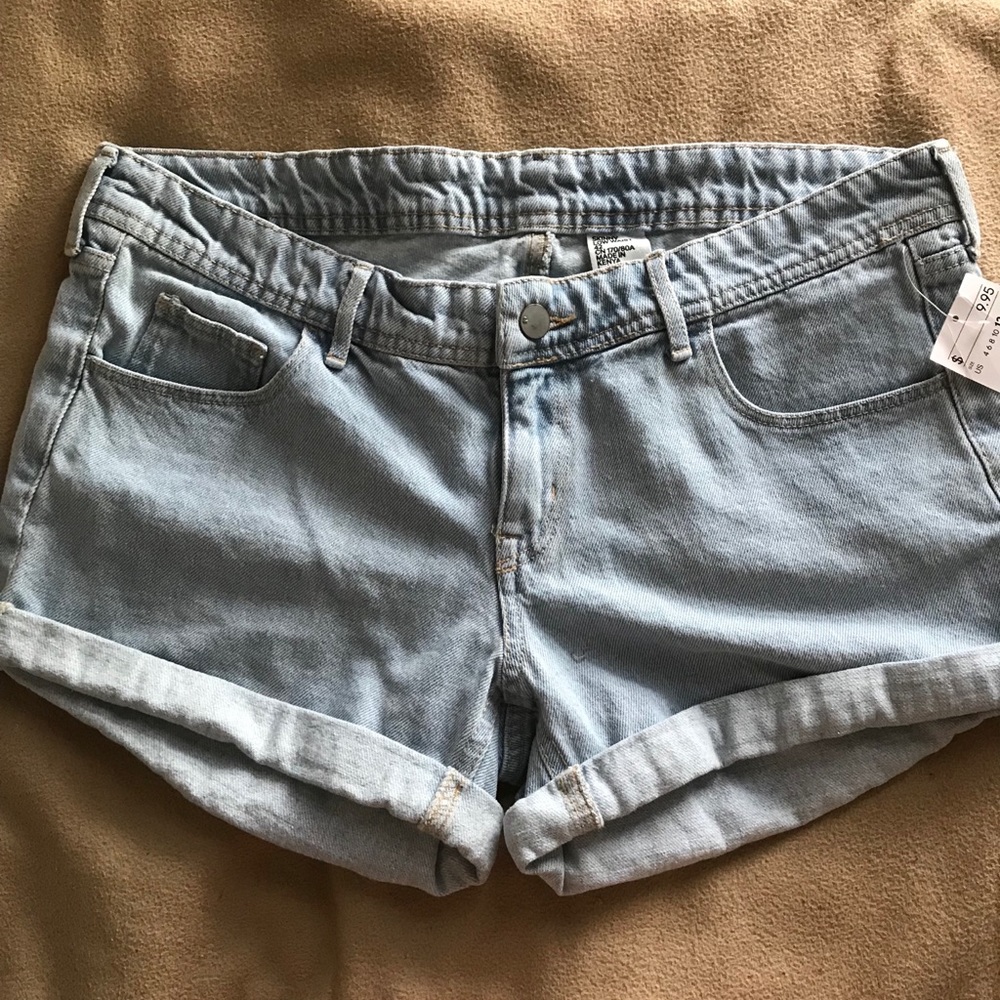 Light Wash Jean Shorts